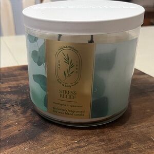 Bath & Body Works Aromatherapy Stress Relief Eucalyptus Spearmint 3 Wick Candle